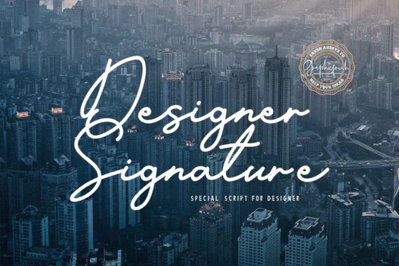 Designer Signature Font for Modern Branding and Marketing