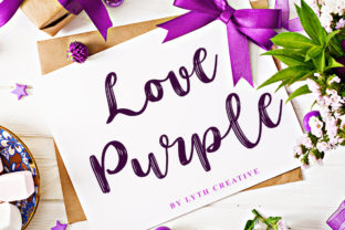Love Purple Font for Web Design and Branding